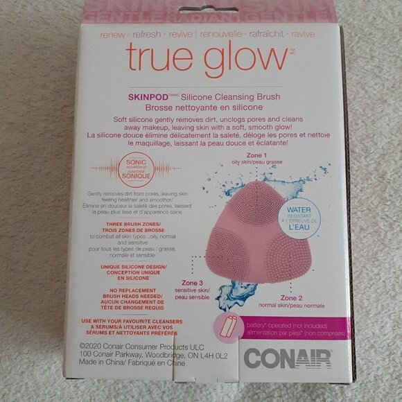 Conair NWT True Glow SkinPod Silicone Cleansing Brush - Picture 3 of 6